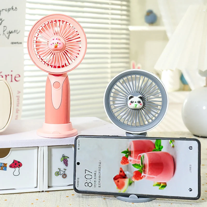 Dame portable USB håndvifte med kreativ dyreutforming Luvikno