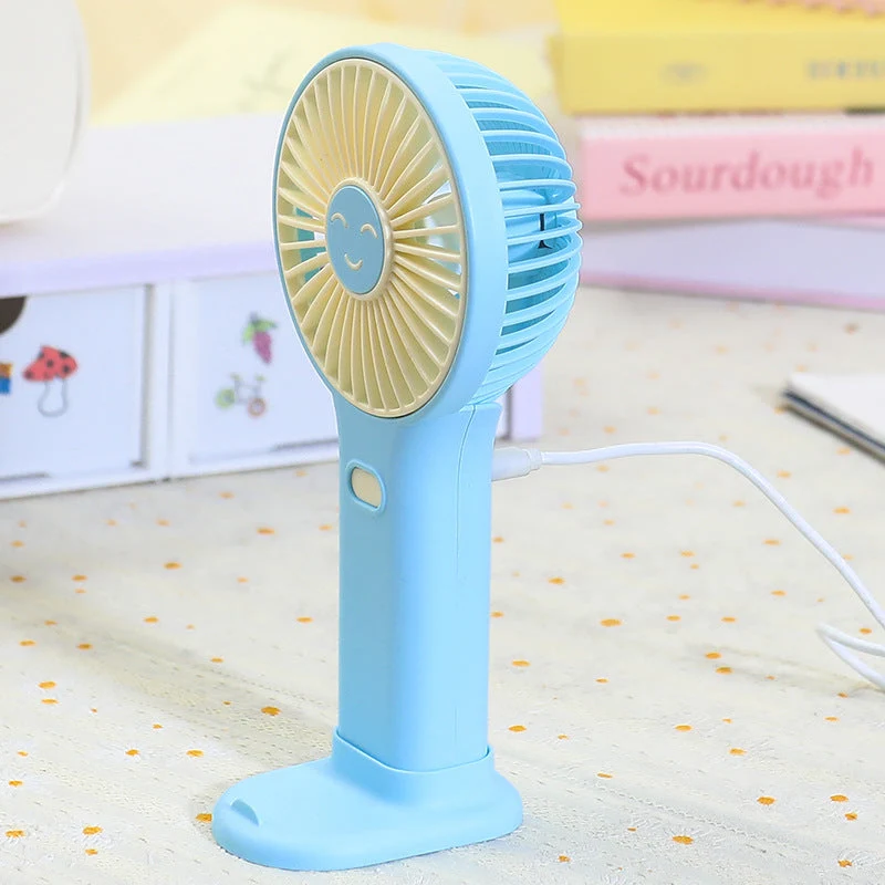Dames bærbar USB håndvifte med innovativt smilendesign Luvikno