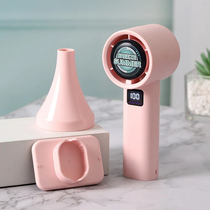 Damers bærbare mini tåkevifte med LCD temperaturvisning Skanto