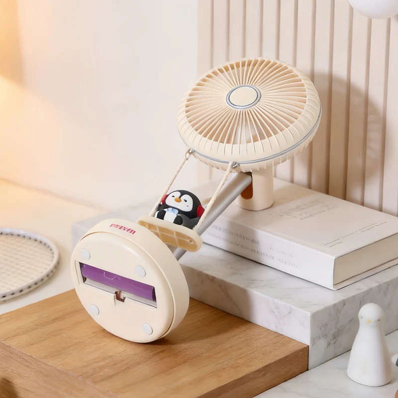 Dame portable bordvifte med søtt pingvindesign Luvikno