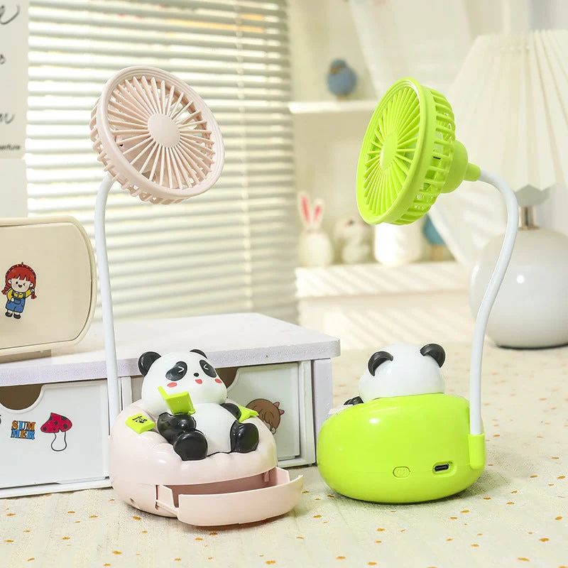 Dame Portable Mini Vifte i Søtt Panda Design Luvikno
