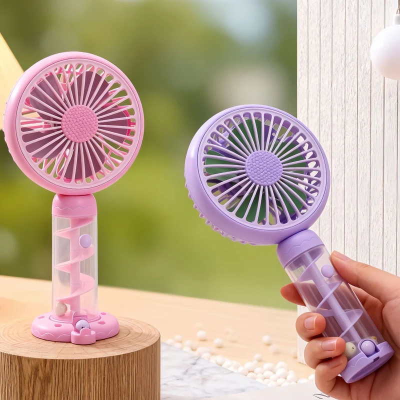 Kvinnlig bärbar mini-handsfläkt med USB-anslutning och flexibel lutning Luvikno
