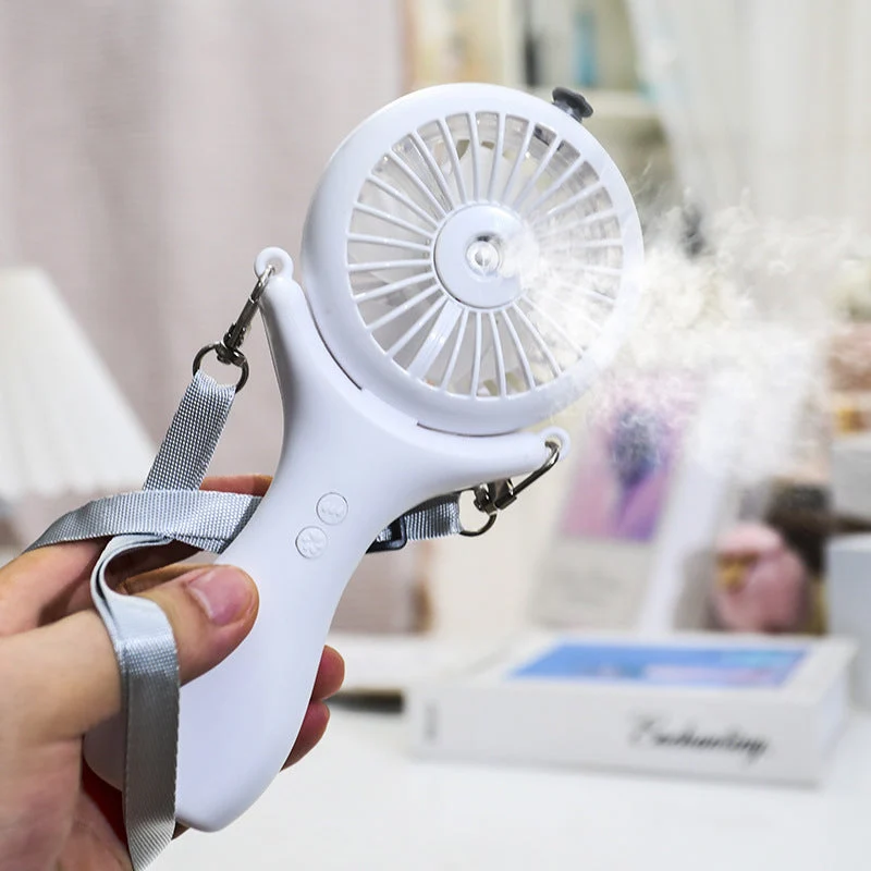 Kvinne bærbar mini håndvifte med sprayfunksjon og ergonomisk design Luvikno