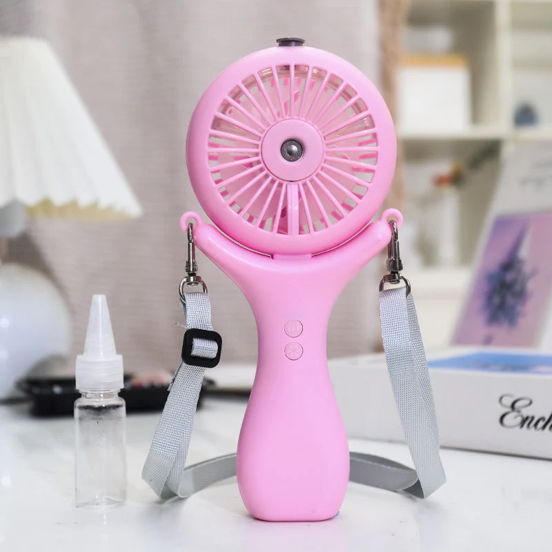 Kvinne bærbar mini håndvifte med sprayfunksjon og ergonomisk design Luvikno