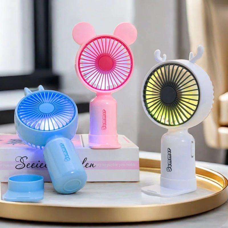 Dame portable mini håndvifte med fleksibel monteringsmekanisme Luvikno