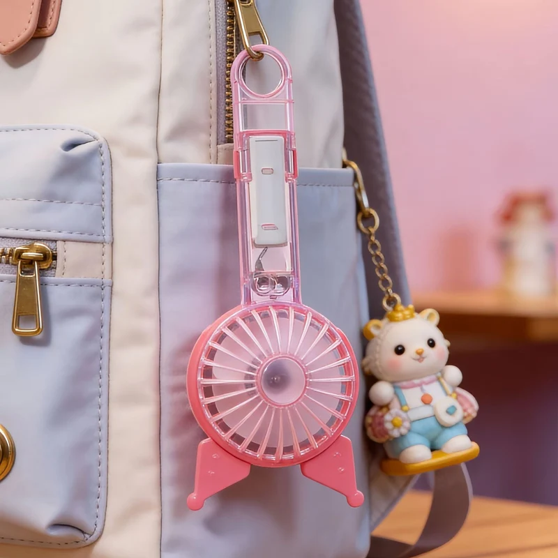 Dame portable mini håndholdt vifte i søtt kanin-design Luvikno