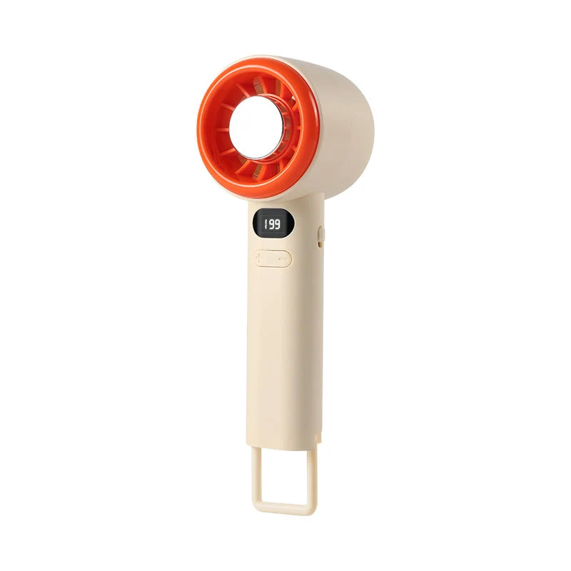 Kvinnes bærbare håndholdte vifte med LCD-skjerm Skanto