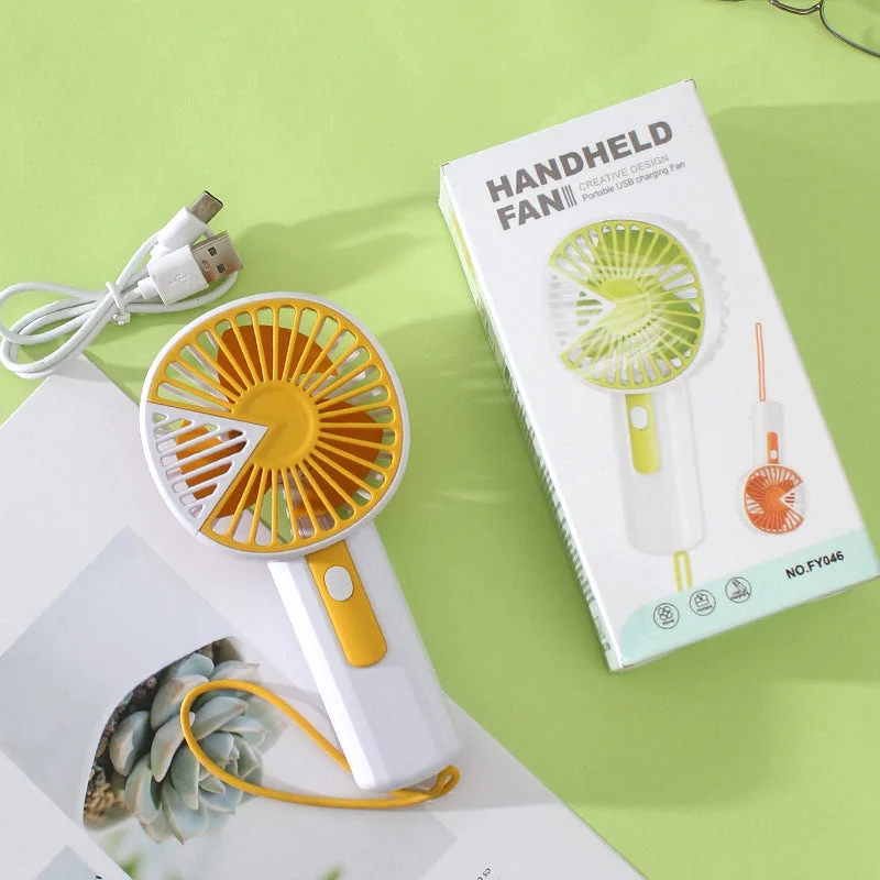 Dame portable håndvifte med ergonomisk design og USB ladingsmulighet Skanto