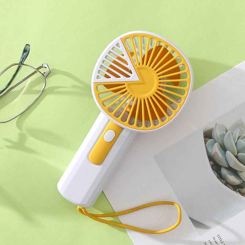 Dame portable håndvifte med ergonomisk design og USB ladingsmulighet Skanto