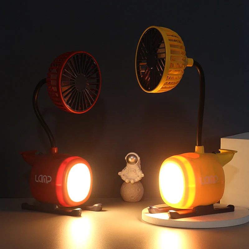 Kvinnenes multifunksjonelle USB skrivebord lampe med vifte Skanto