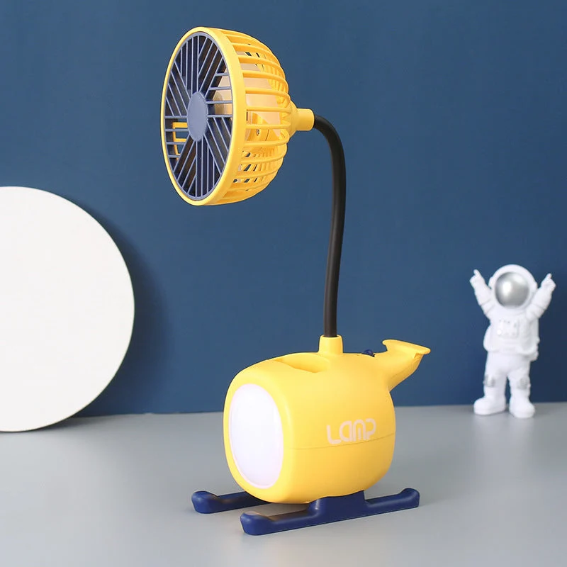 Kvinnenes multifunksjonelle USB skrivebord lampe med vifte Skanto