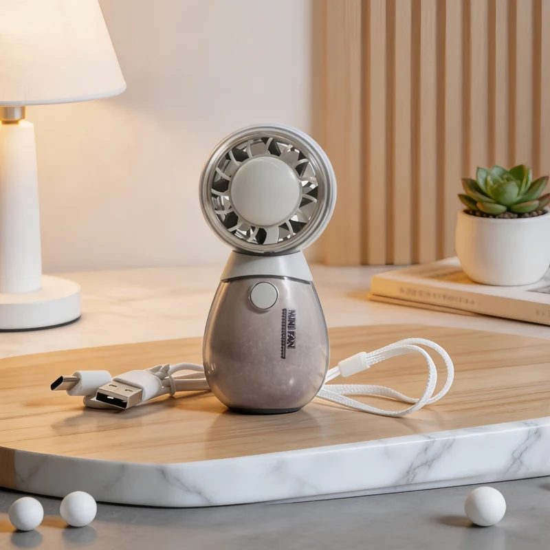 Dame portable håndvifte med lekent bjørndesign Luvikno