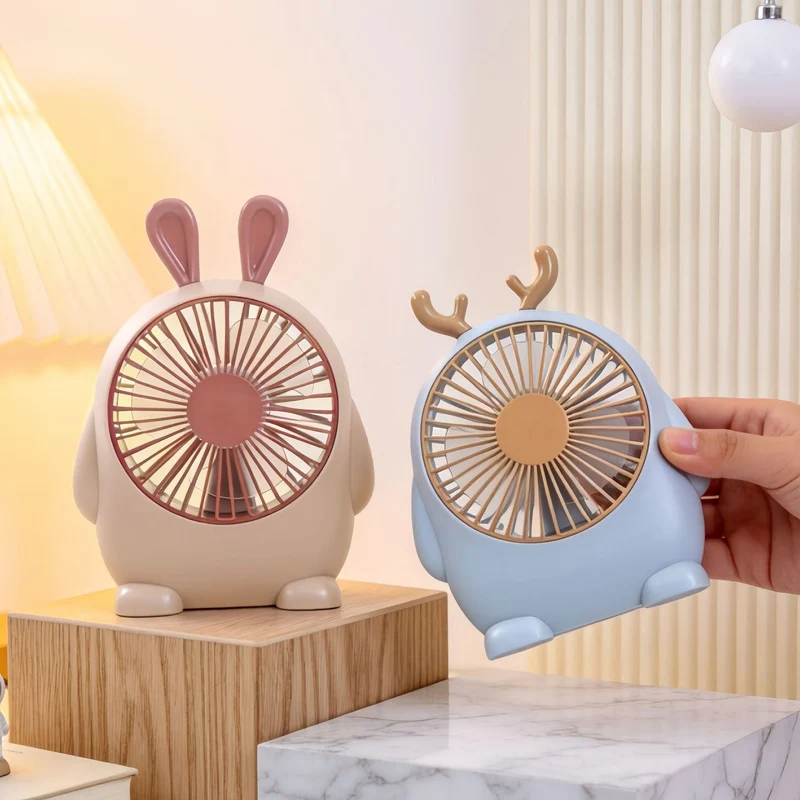 Dames bærbar håndvifte med leken elgdesign Luvikno