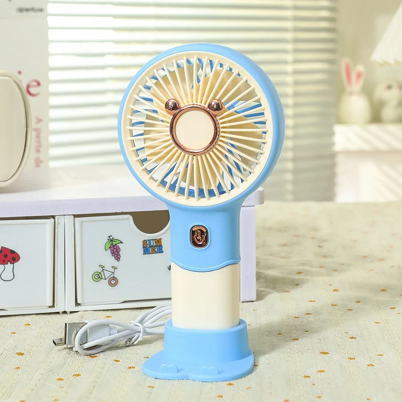 Dame portable håndvifte med lekent bjørndesign Luvikno