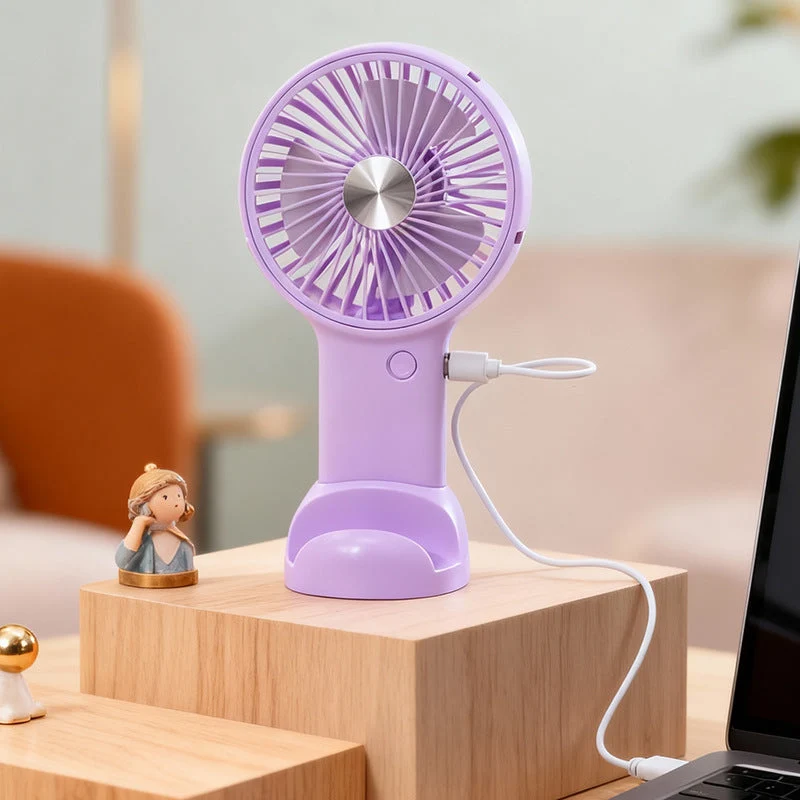Kvinnelig bærbar håndholdt vifte med variabel hastighetskontroll og ergonomisk design Luvikno