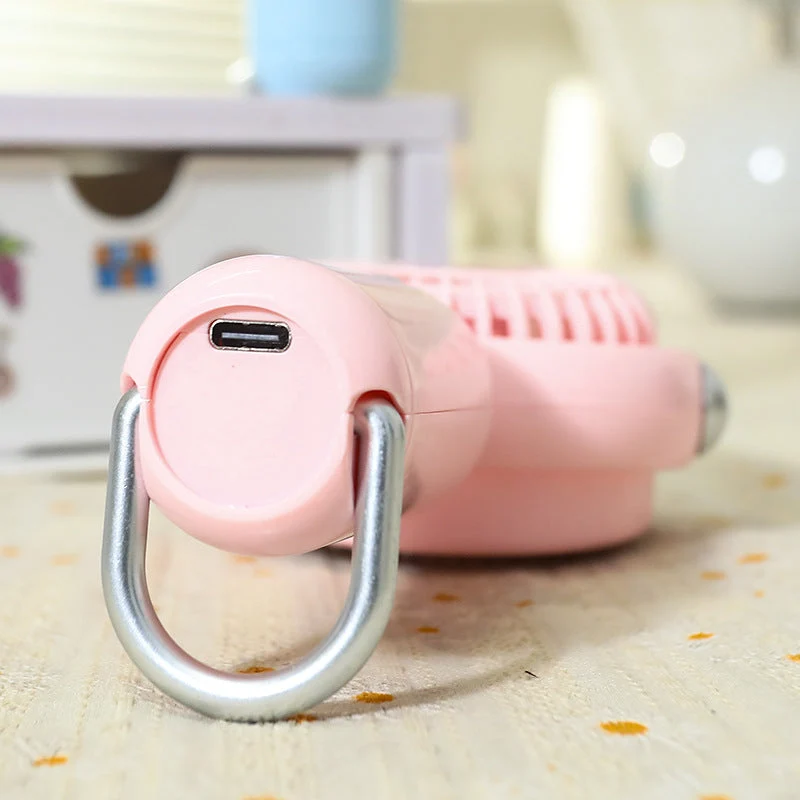 Kvinnes bærbare håndvifte med USB-ladefunksjon og morsom dyredesign Luvikno