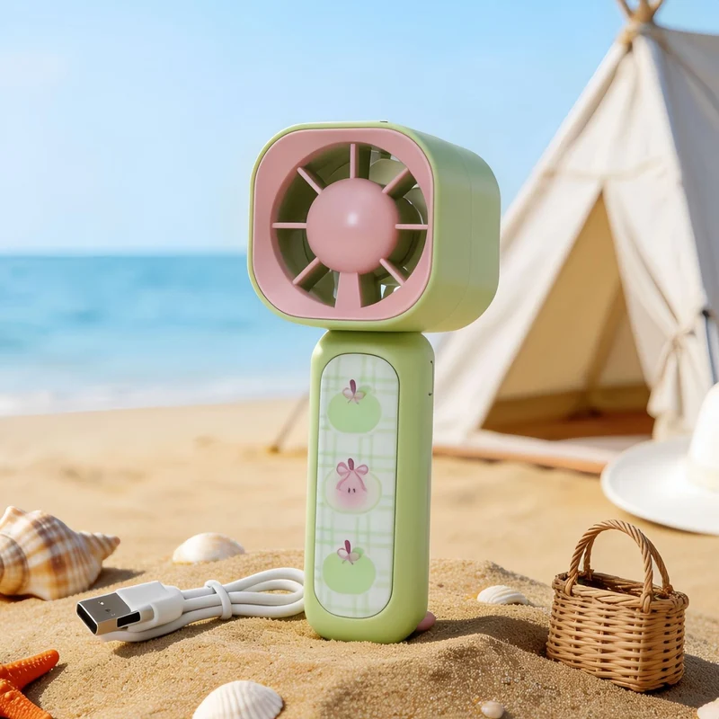 Kvinnelig bærbar håndvifte med søtt kaninmønster Luvikno