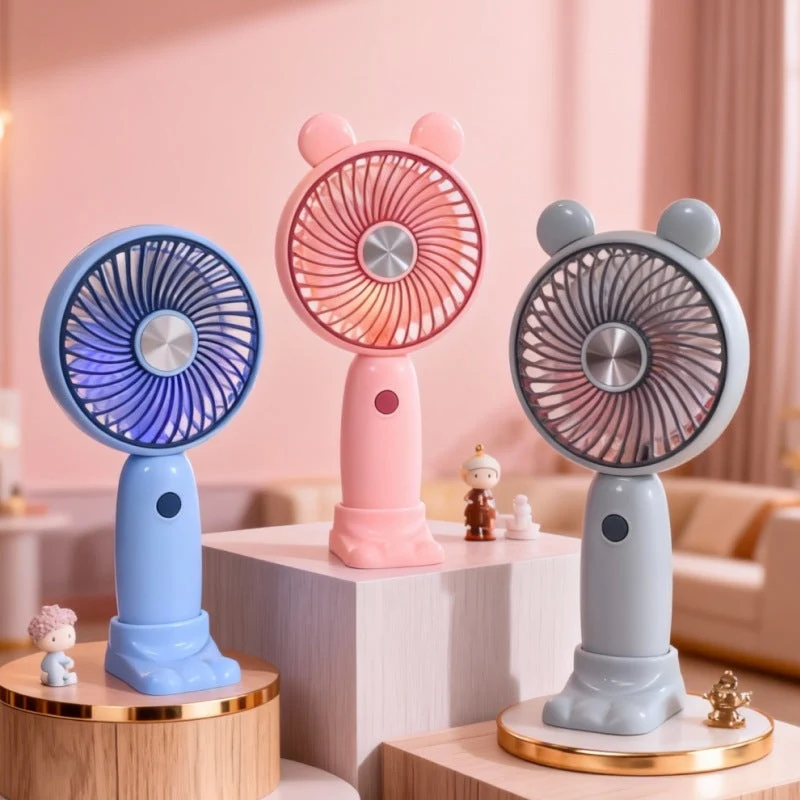 Kvinnenes bærbare håndholdte vifte med LED-funksjon og ergonomisk design Luvikno