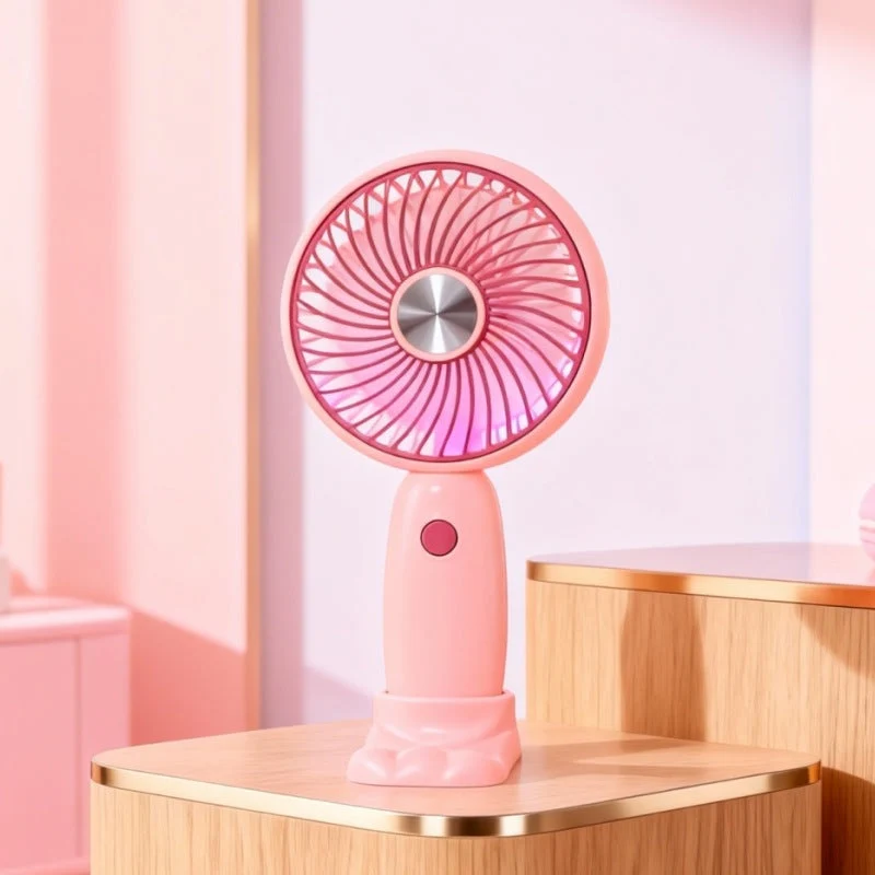 Kvinnenes bærbare håndholdte vifte med LED-funksjon og ergonomisk design Luvikno