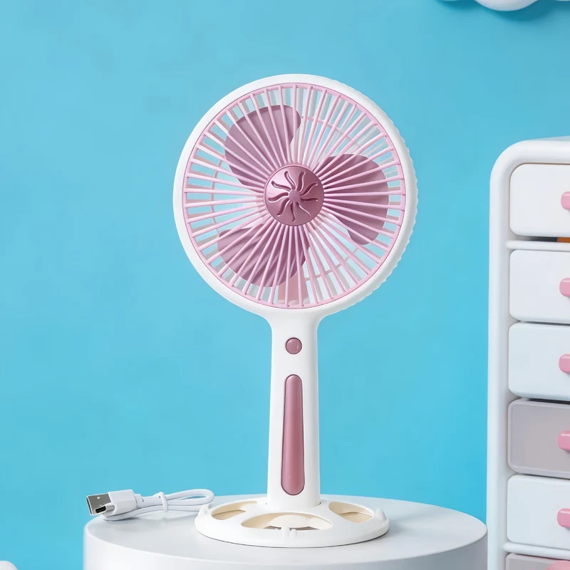 Kvinnelig Bærbar Håndholdt Vifte med Fleksibel Vinkel og USB-tilkobling Luvikno