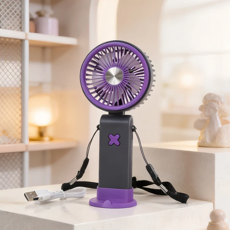 Dame Portable Håndvifte med Fleksibel Design og USB-tilkobling Luvikno