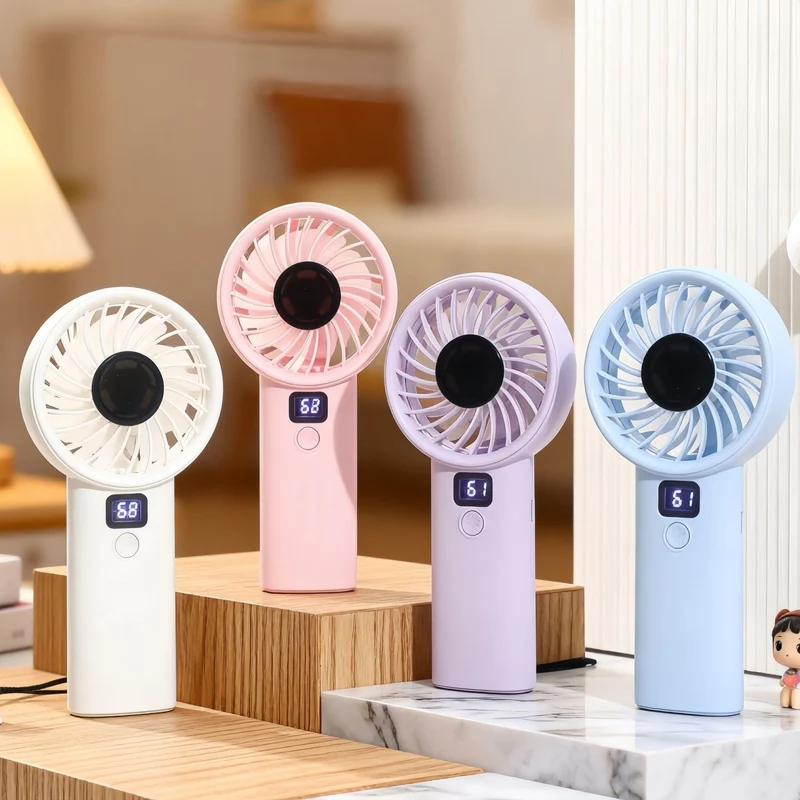 Dames bærbar håndvifte med digital styring og ergonomisk design Luvikno