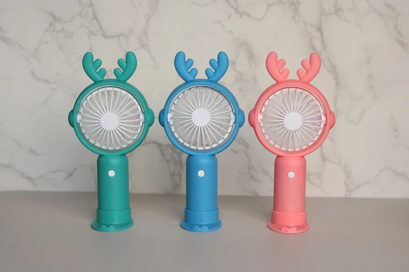 Unisex Bærbar Mini-vifteen med ergonomisk design og dyreører Luvikno