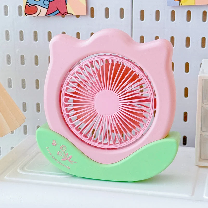 Unisex Bærbar Mini-bordvifte med blomsterdesign Luvikno