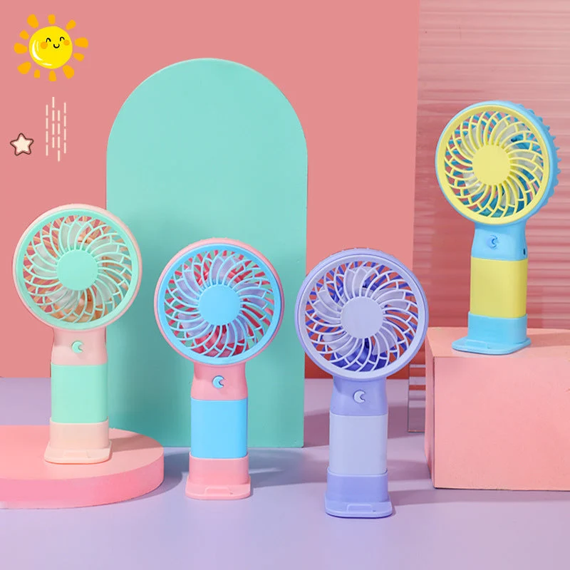 Unisex Bærbar Mini-håndvifte med fargerik design Luvikno