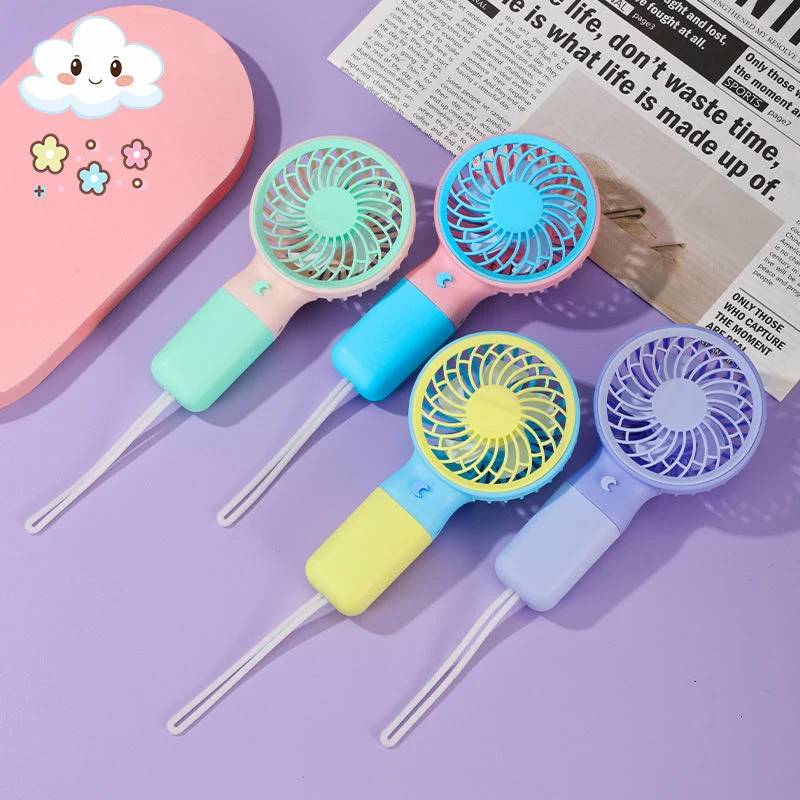 Unisex Bærbar Mini-håndvifte med fargerik design Luvikno