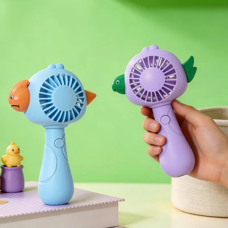 Kvinnenes bærbare håndfan i leken fugledesign Luvikno
