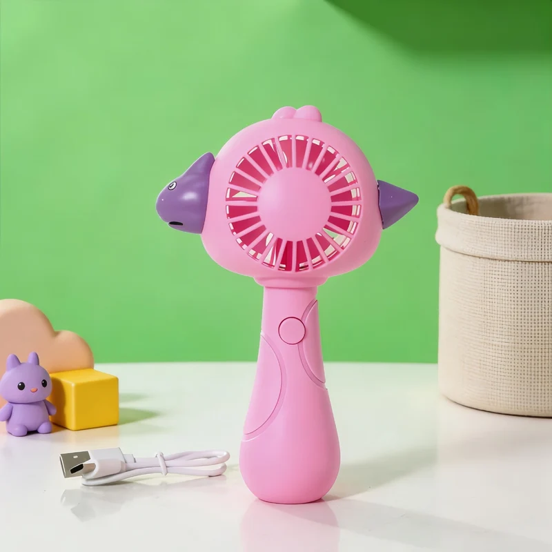 Kvinnenes bærbare håndfan i leken fugledesign Luvikno