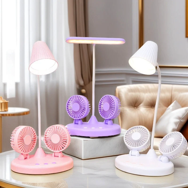 Dame Multifunksjonell Bordlampe med Integrerte Vifter Luvikno