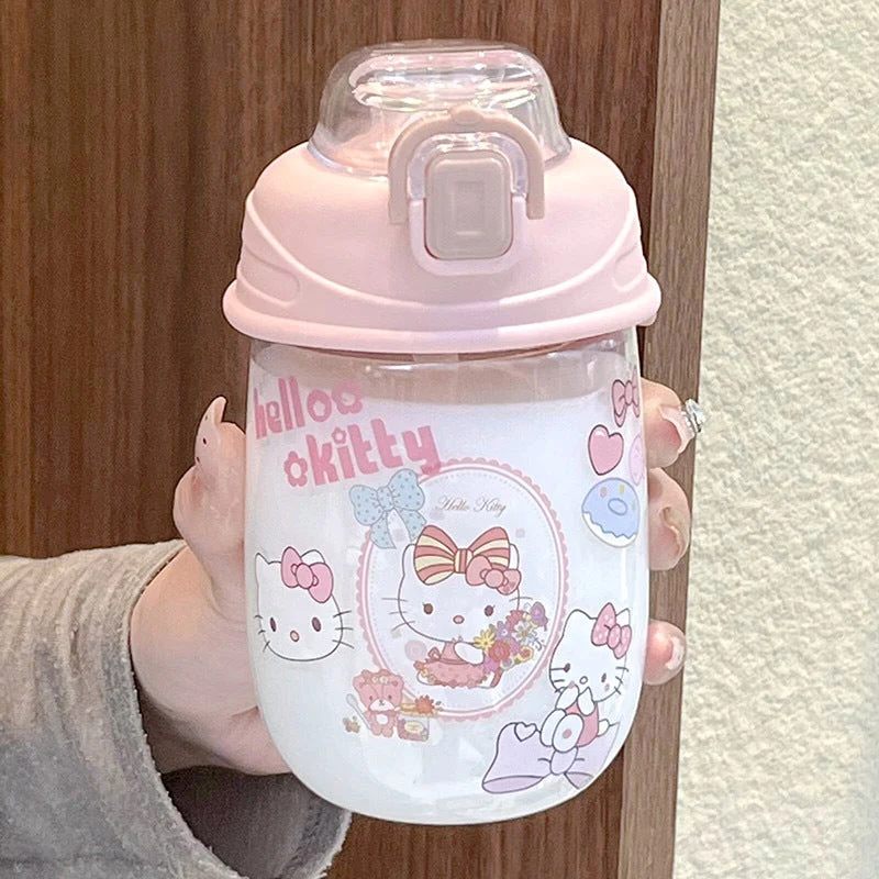 Damen verspielte Trinkflasche mit einzigartigem Sicherheitsverschluss Luvikno