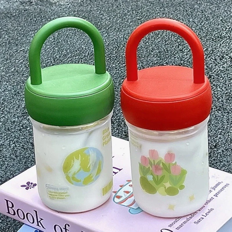 Damen umweltfreundliche Trinkflasche mit praktischem Tragegriff Luvikno