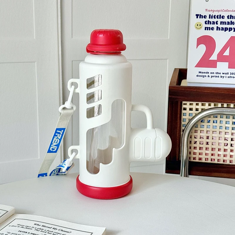 Damen Trendige Wasserflasche mit innovativem Design und praktischem Tragegriff Luvikno