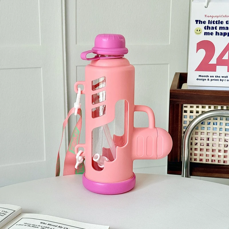 Damen Trendige Wasserflasche mit innovativem Design und praktischem Tragegriff Luvikno