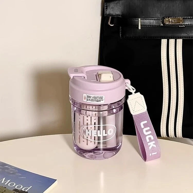 Damen stilvoll Trinkflasche mit integriertem Tragesystem Luvikno