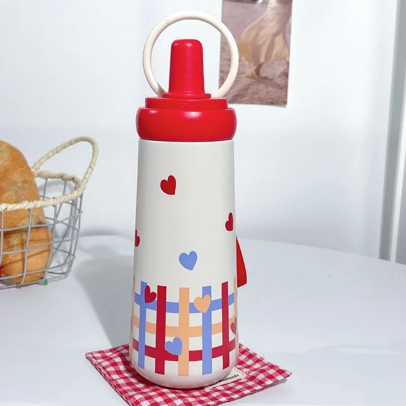 Damen stilvolle Trinkflasche mit elegantem Schleifenmotiv Luvikno