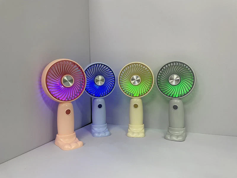 Unisex Bærbar Håndvifte med LED-belysning og kreativt design Luvikno