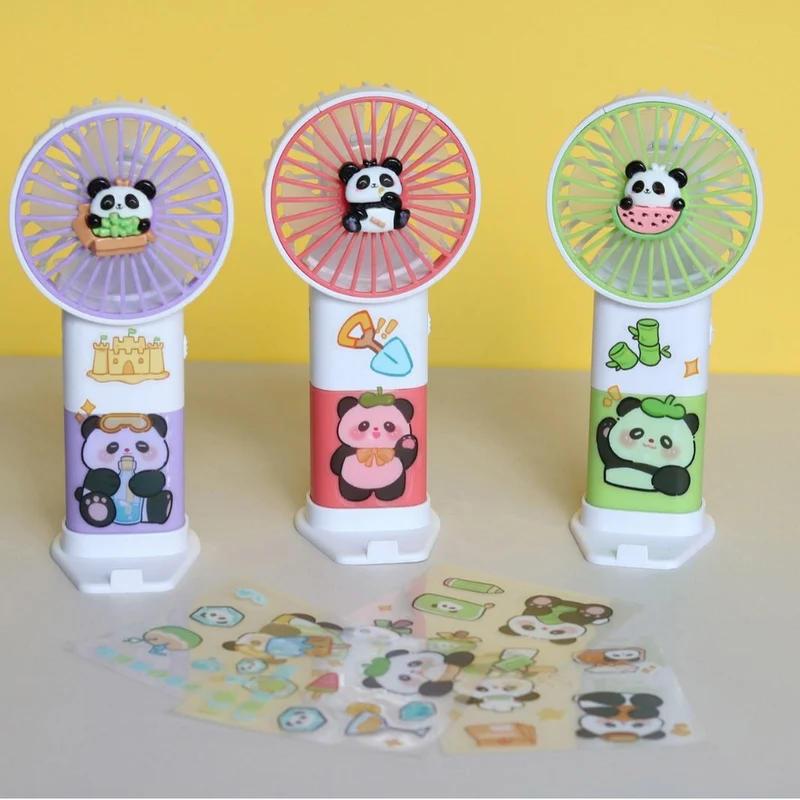 Unisex Bærbar Håndvifte i søtt Panda-design Luvikno