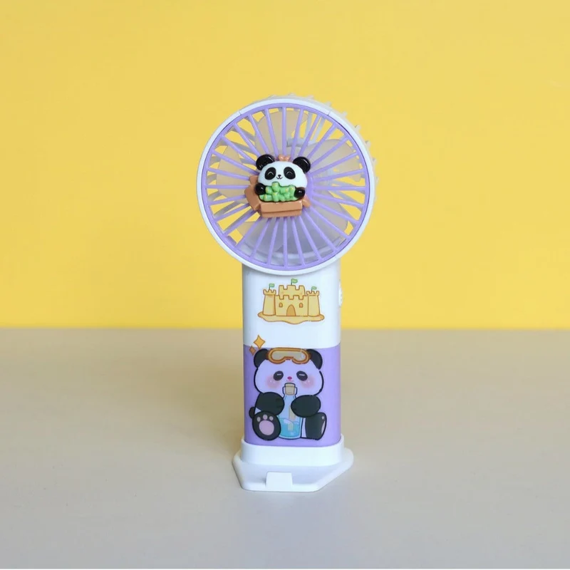 Unisex Bærbar Håndvifte i søtt Panda-design Luvikno