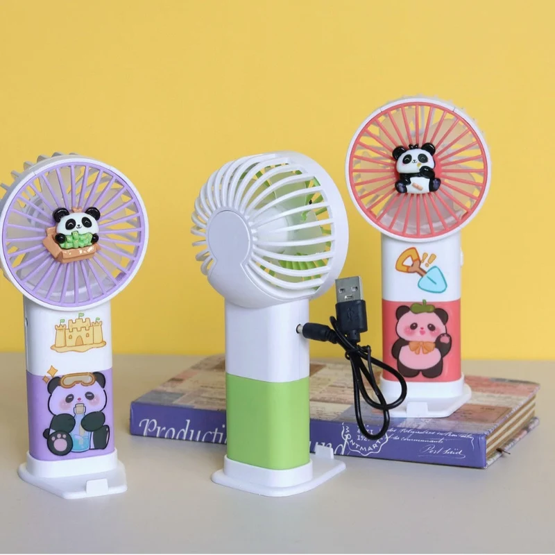 Unisex Bærbar Håndvifte i søtt Panda-design Luvikno