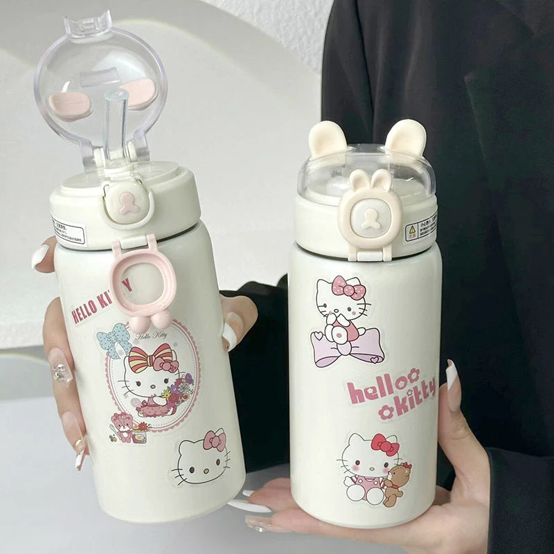 Damen Isoliertrinkflasche mit sicherem Klappverschluss und niedlichem Design Luvikno