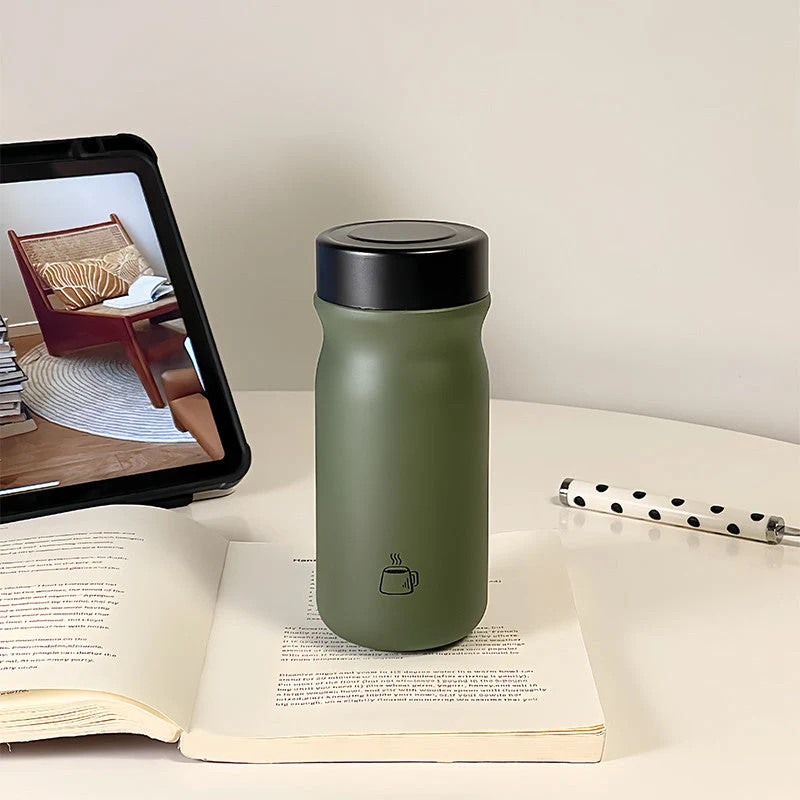 Damen Isoliertrinkflasche mit praktischem Drehverschluss und ergonomischem Design Luvikno