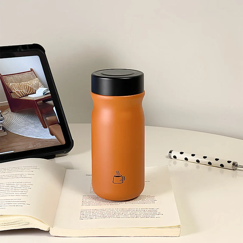 Damen Isoliertrinkflasche mit praktischem Drehverschluss und ergonomischem Design Luvikno