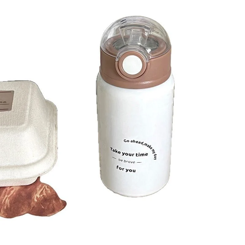 Damen Isoliertrinkflasche mit innovativem Klappdeckel und praktischem Griff Luvikno