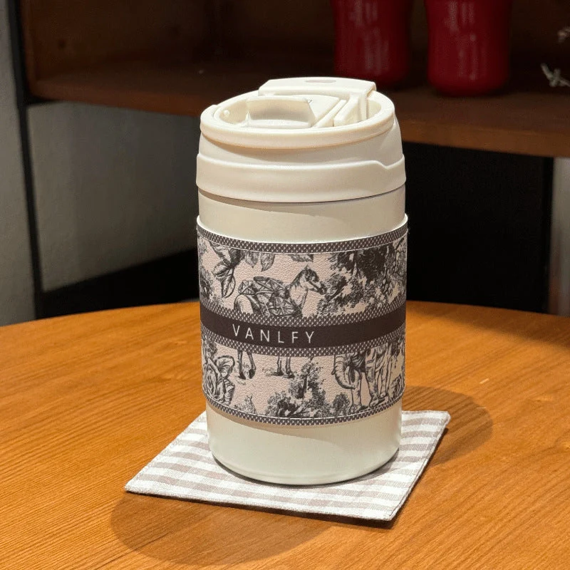 Dame Isolert kaffe-kopp med elegant design og sikkert lokksystem Luvikno