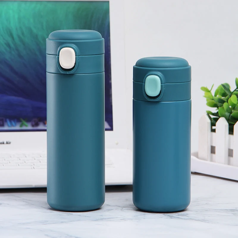 Damen Isolierflasche mit praktischem Einhand-Öffnungsmechanismus Luvikno