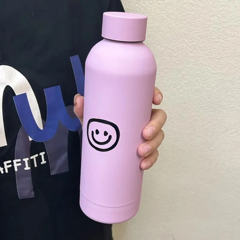 Dame-isoleringsflaske med kreativt Smiley-design Luvikno